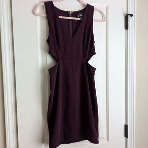 Purple Open-waist Cocktail dress